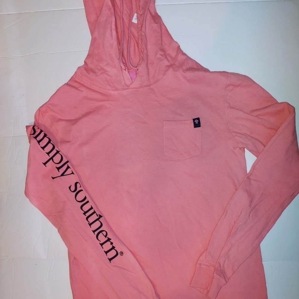 Simply Southern Lightweight Hoodie Pink S